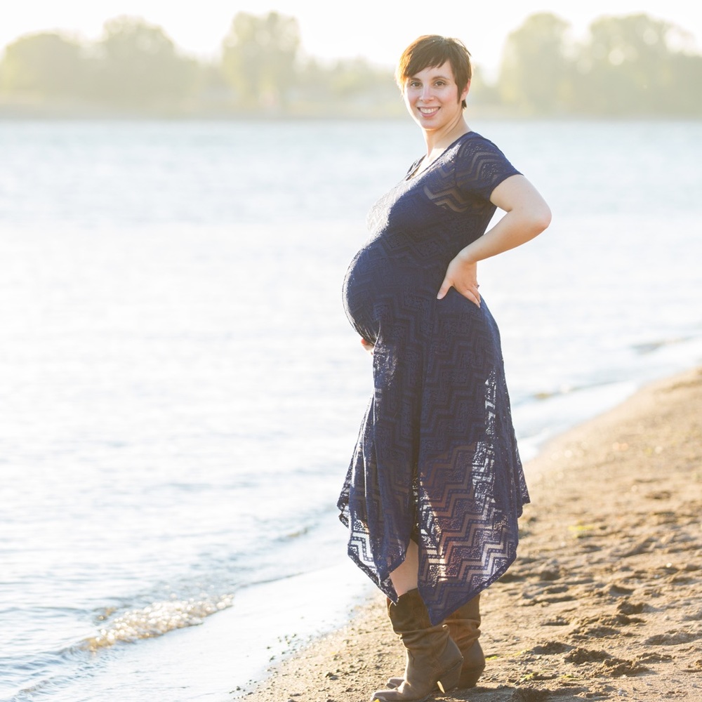 Jessica Simpson Maternity Lace Dress